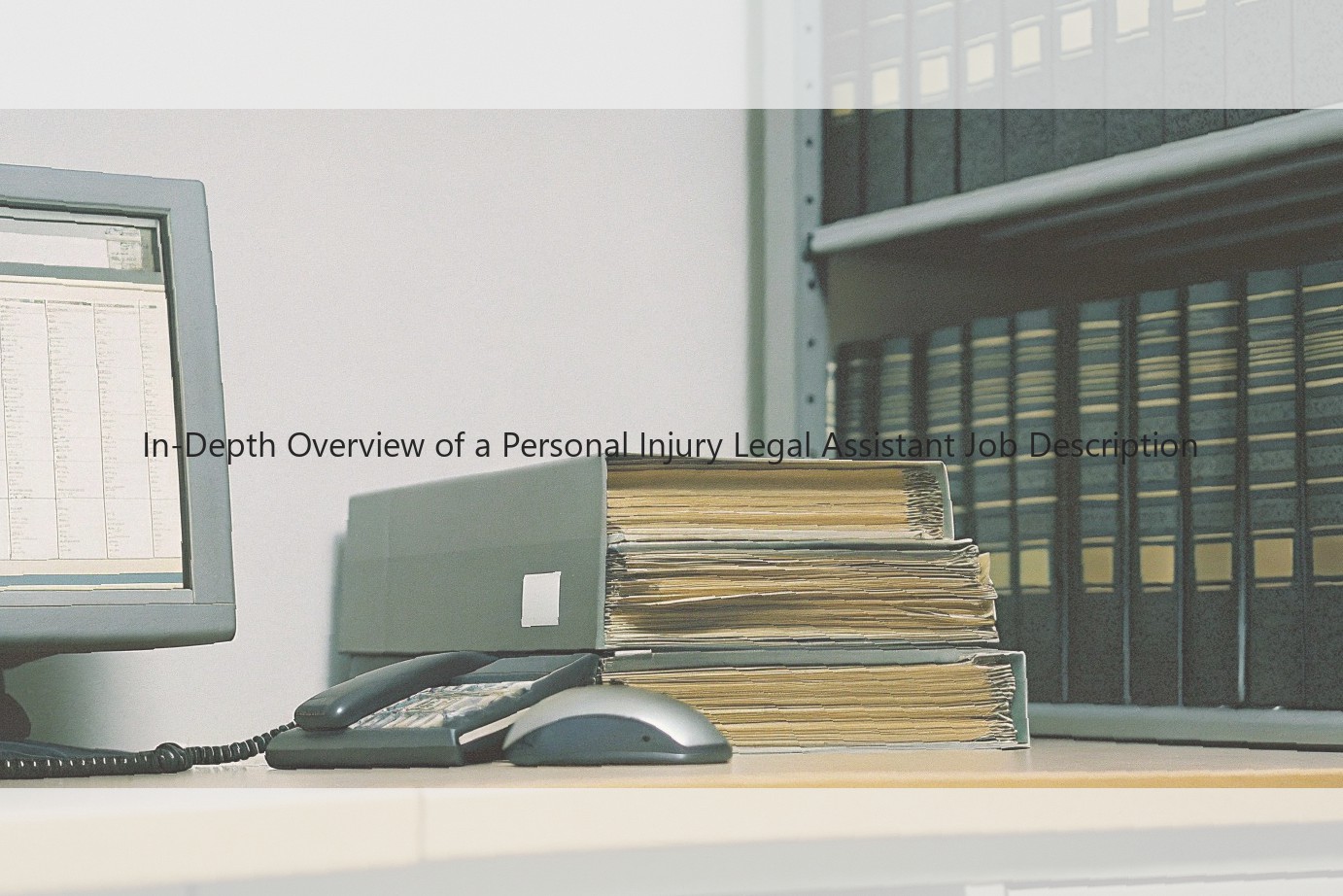 In-Depth Overview of a Personal Injury Legal Assistant Job Description