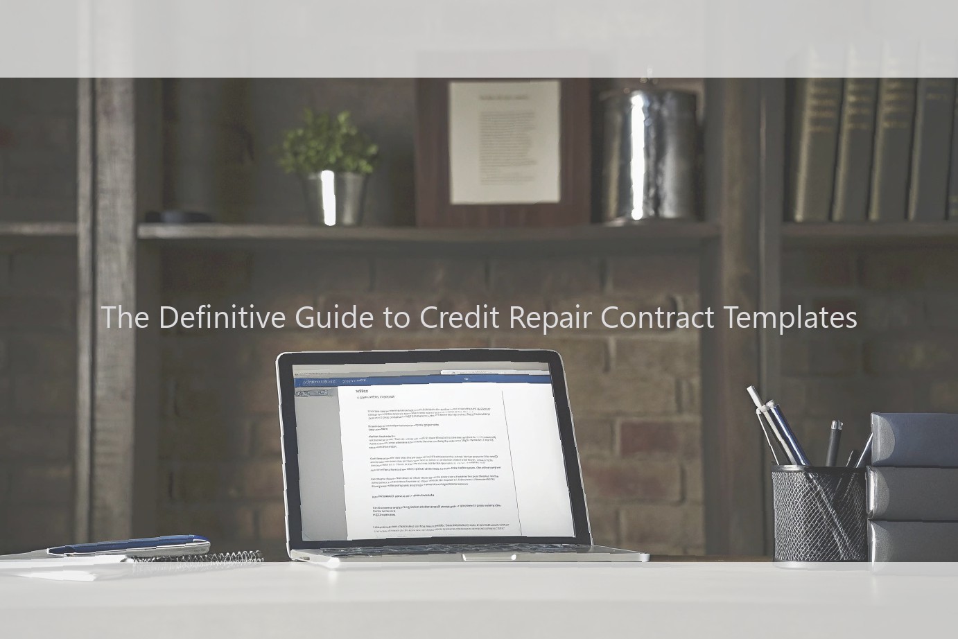 The Definitive Guide to Credit Repair Contract Templates